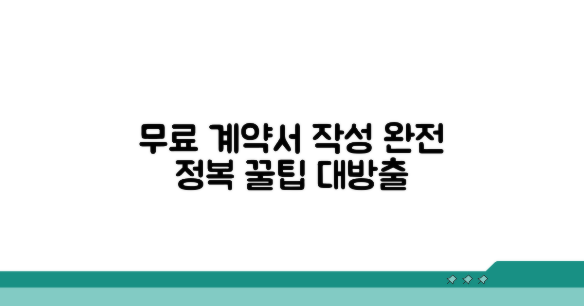 무료 양식 활용한 계약서 작성법
