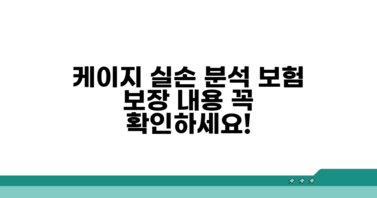 케이지 비용, 실손 보험 보장 내용 분석
