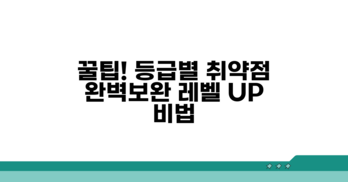 등급별 취약점 보완 꿀팁 대방출