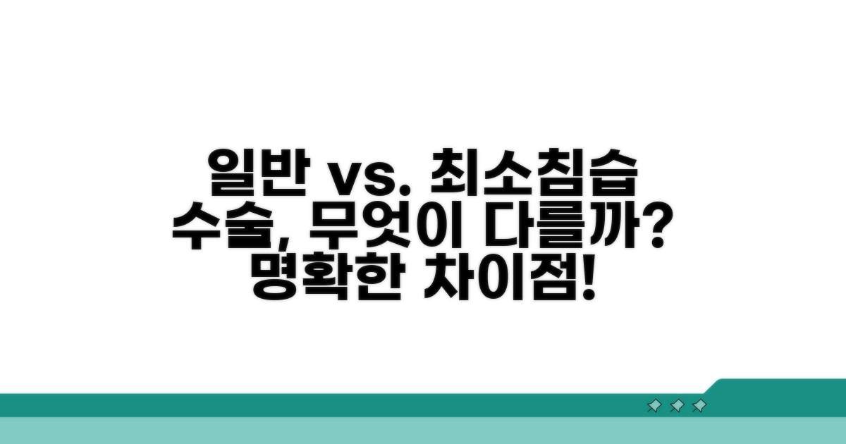 일반 수술과의 차이점 명확히 알기