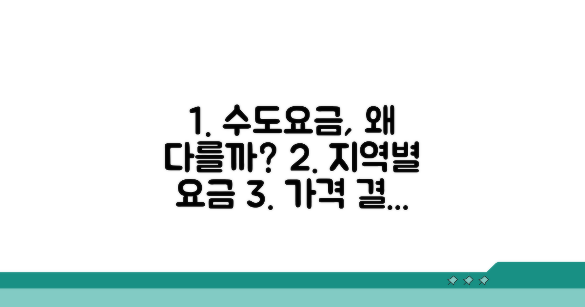 지역별 수도요금 차이점과 요인