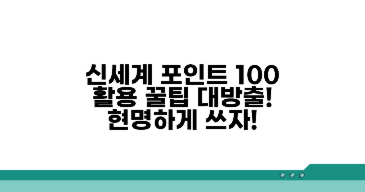 신세계포인트 100% 활용법