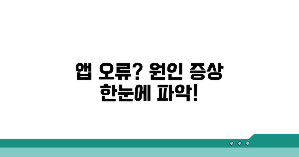 앱 오류 원인과 증상 확인