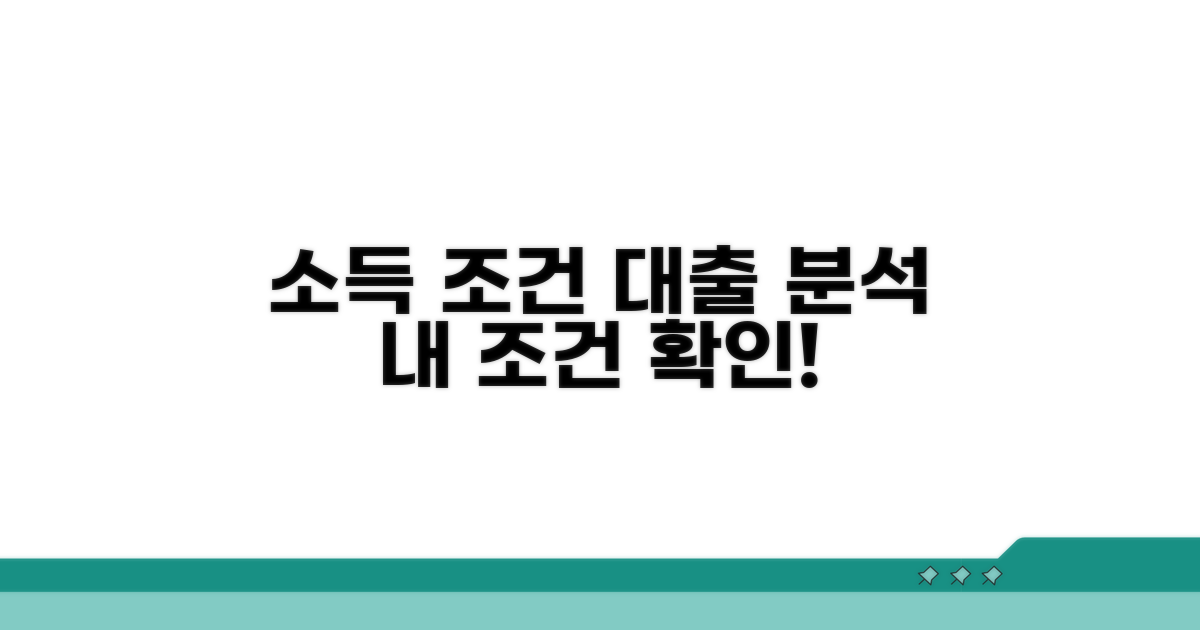 소득 기준과 대출 조건 분석