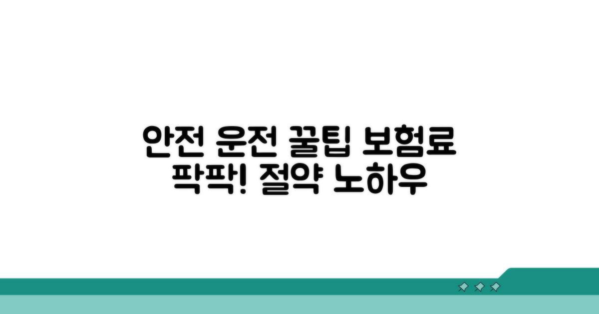 무사고 운전, 보험료 절약 꿀팁