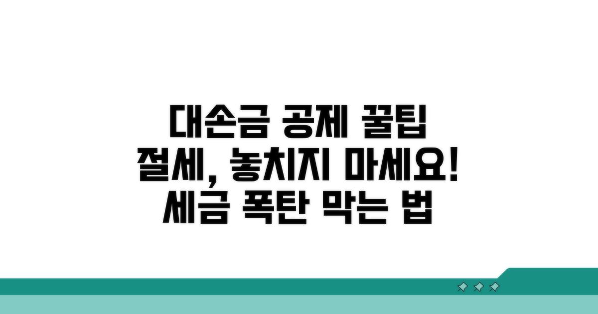대손금 공제 시 주의사항 및 절세 전략