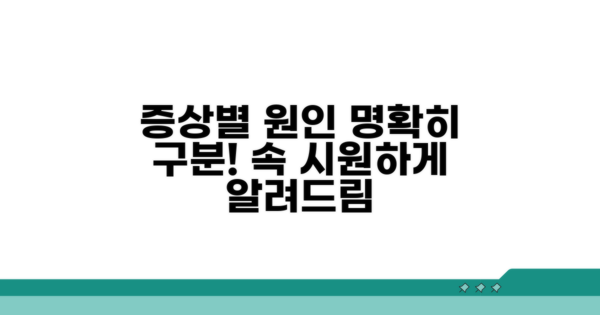 증상별 원인 정확히 구분하는 법