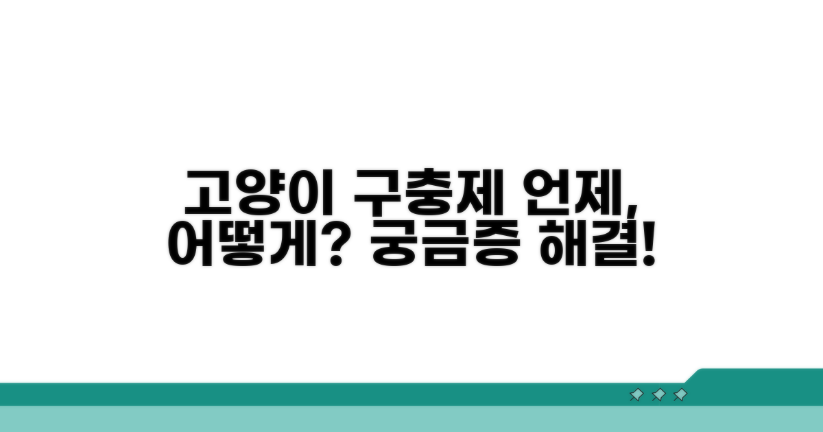 고양이 구충제, 언제 먹여야 할까?