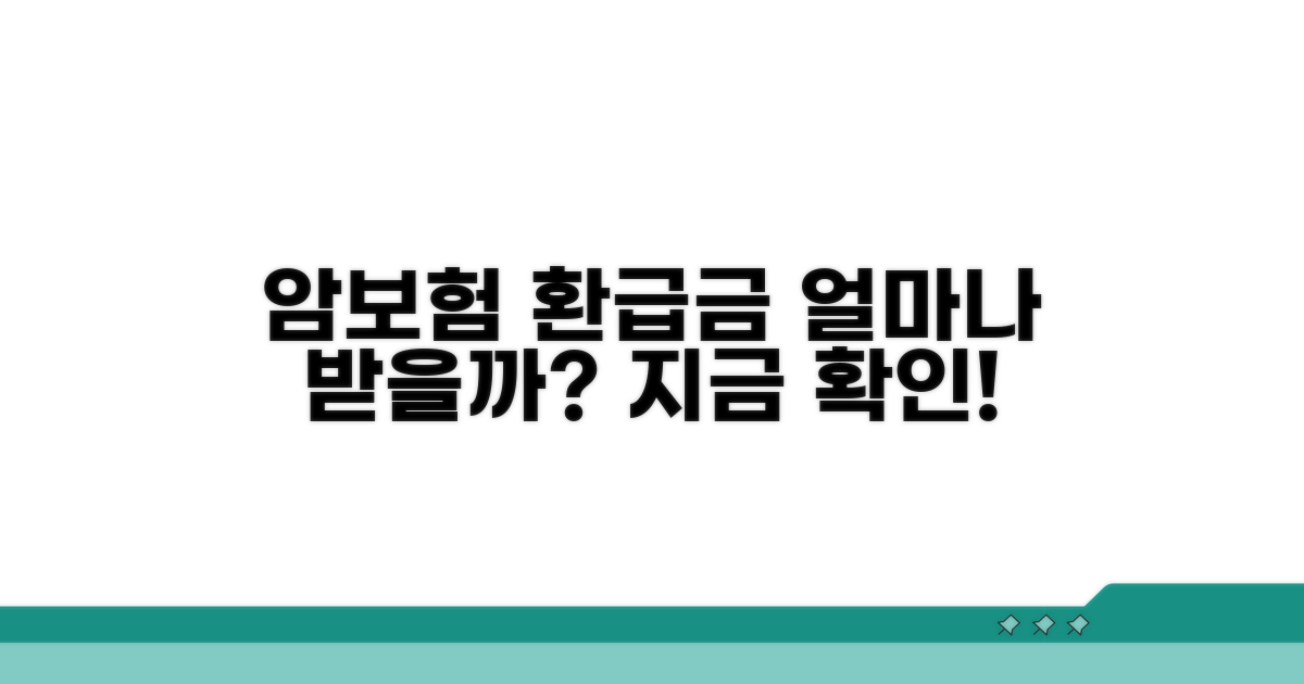 내 암보험 환급금, 어디서 얼마나 받을까?