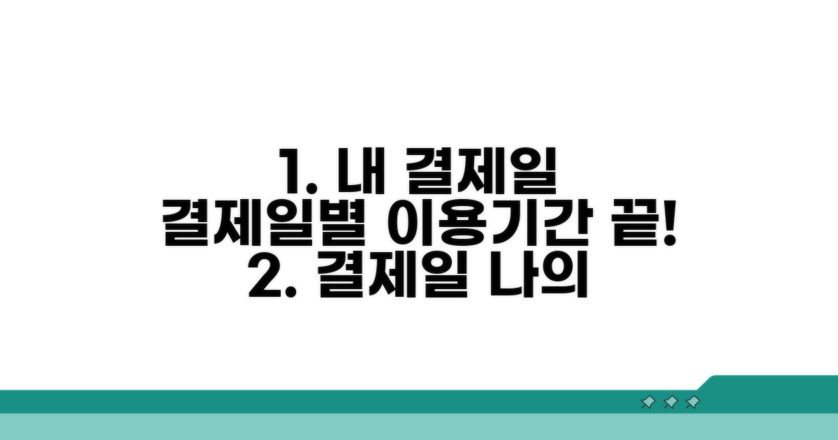 내 결제일에 따른 이용기간 알아보기