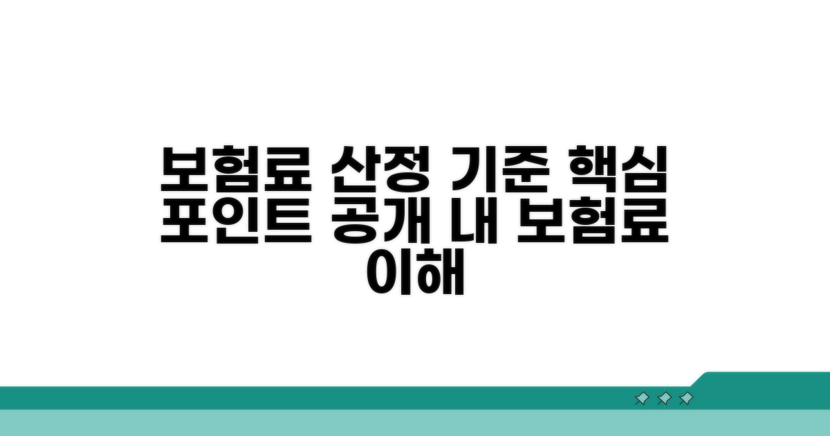 내 보험료 산정 기준과 이해