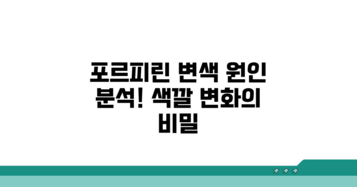 포르피린, 변색되는 이유 분석