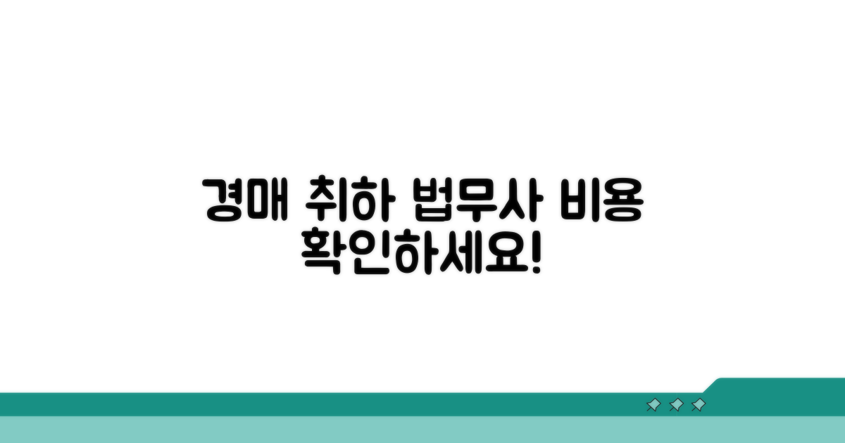 경매취하 법무사 비용 확인