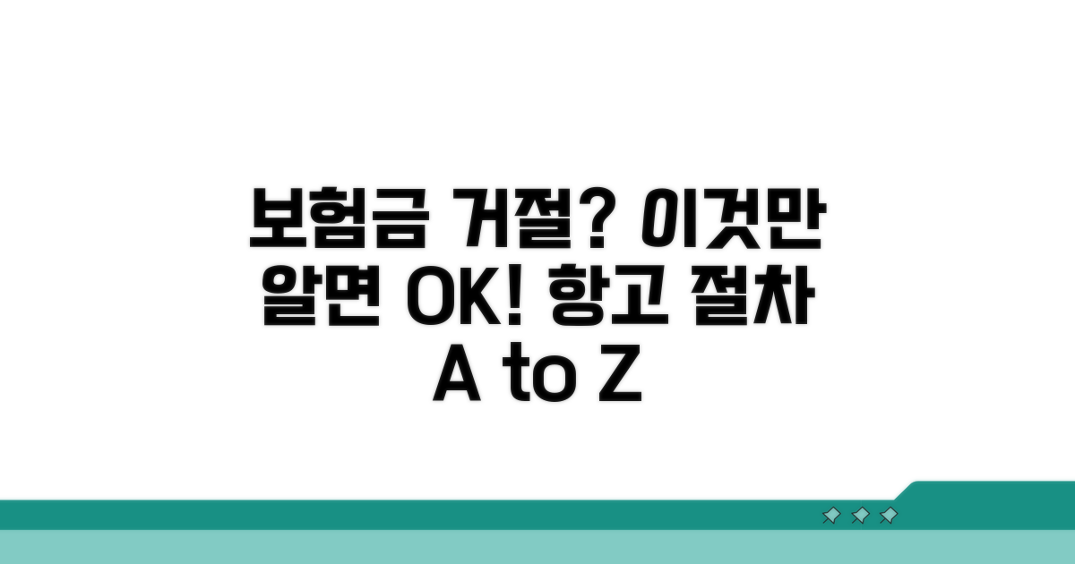 보험금 지급 거절, 항고 절차 상세 안내