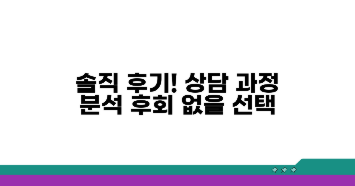 솔직 후기! 상담 과정 상세 분석