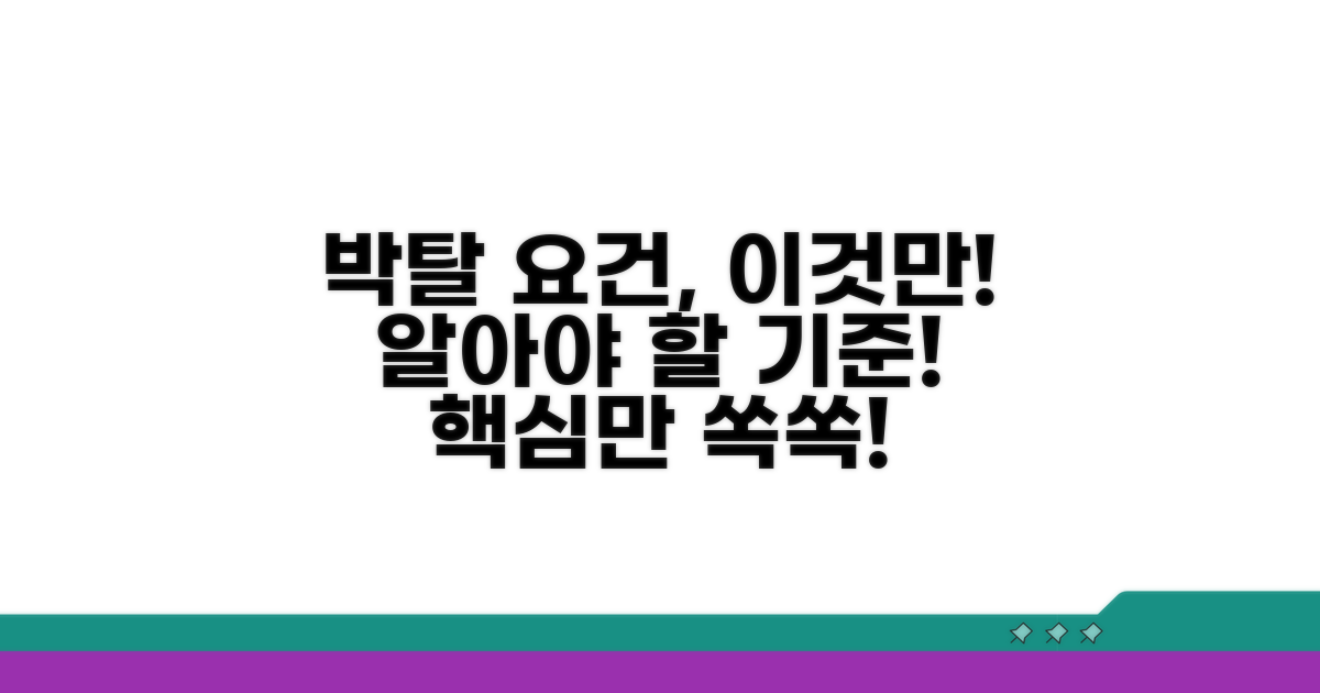 박탈 요건 기준, 이것만 알자
