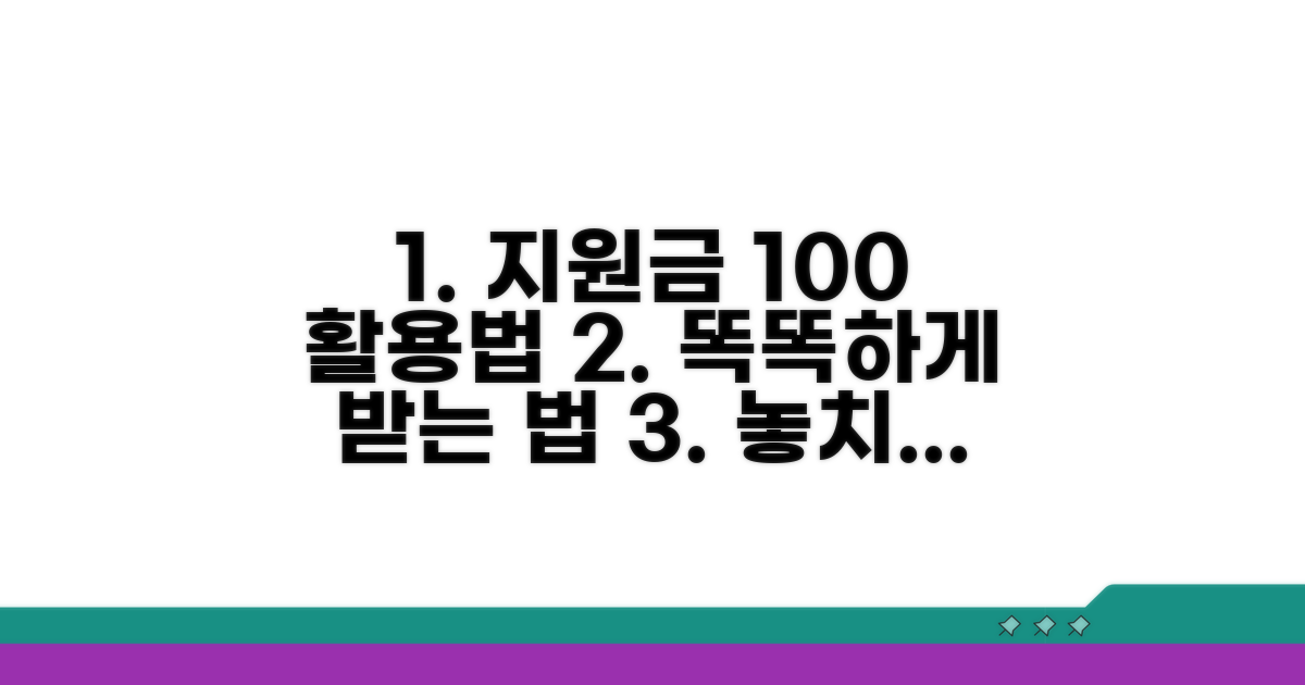 현명하게 지원금 활용하는 법