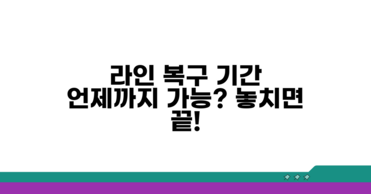 라인 친구 복구 가능 기간 확인