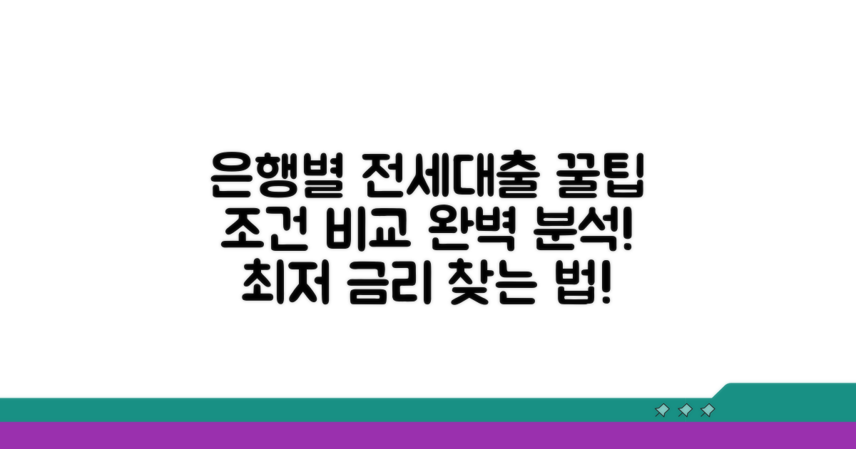 은행별 전세대출 조건 비교