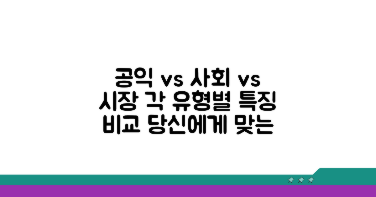 공익형·사회서비스형·시장형 특징 비교