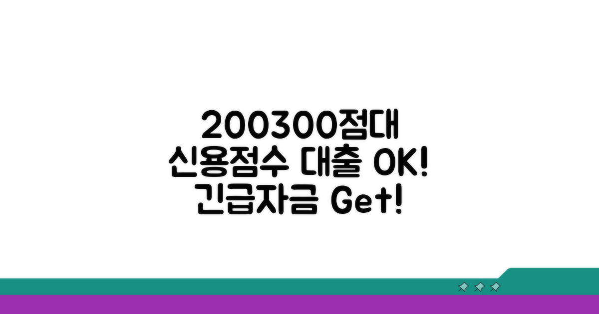 200점대 300점대 신용점수 대출