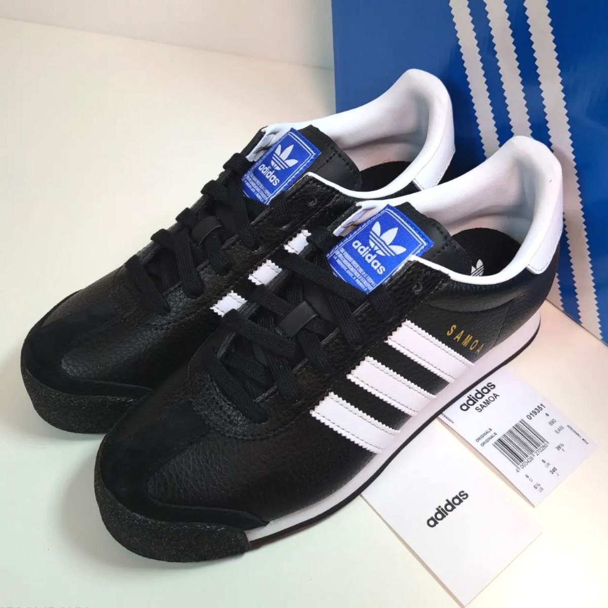아디다스 사모아 여성 남성 공용 운동화 블랙 스웨이드 가죽 스니커즈 학생 신발 스포츠양말제공쿠폰할인 상세 이미지 1