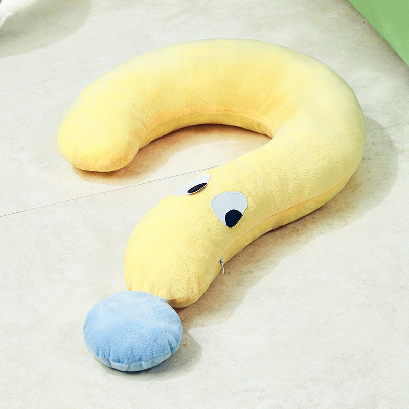 강아지 베개 사계절 공용 장난감 애견 매트 목베개 잠자리 고양이 여름 담요 집 용품, 옐로우, 1개 상세 이미지 1