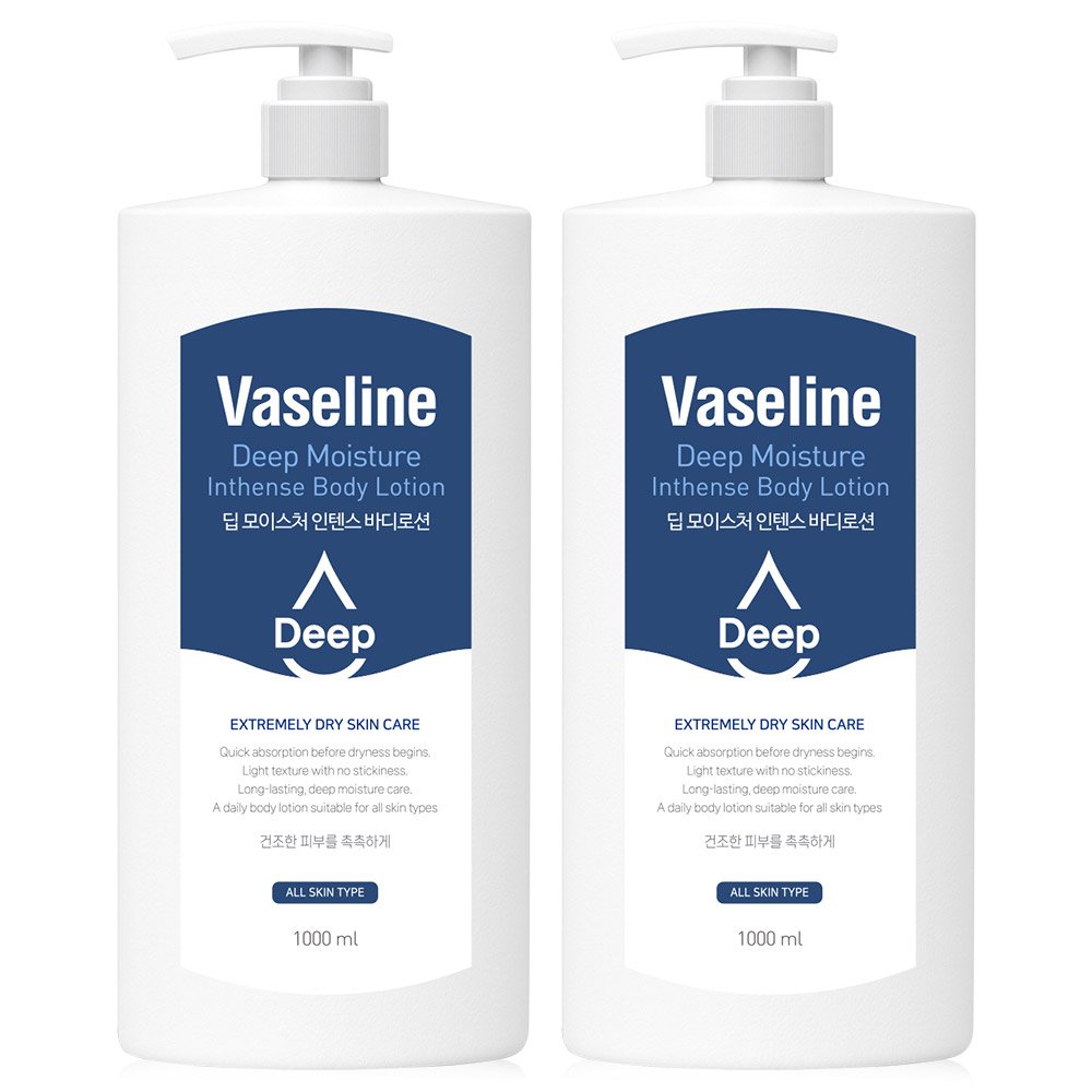 바세린 딥 모이스처 바디로션 1L 2개 고보습 바디크림 보습제할인· 09:02:3 상세 이미지 1