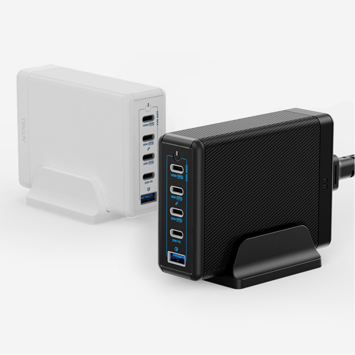 USB PD 228W PPS GaN 접지 멀티 초고속 충전기 GE510 화이트 상세 이미지 1