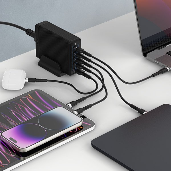 USB PD 228W PPS GaN 접지 멀티 초고속 충전기 GE510 화이트 상세 이미지 1