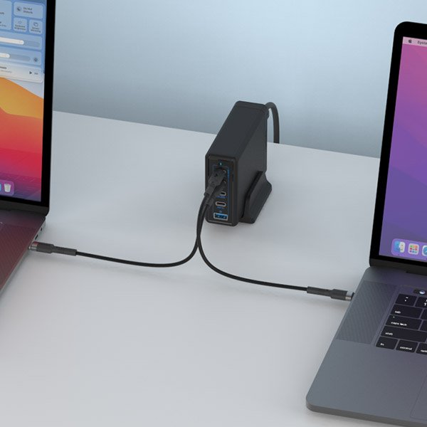 USB PD 228W PPS GaN 접지 멀티 초고속 충전기 GE510 화이트 상세 이미지 1