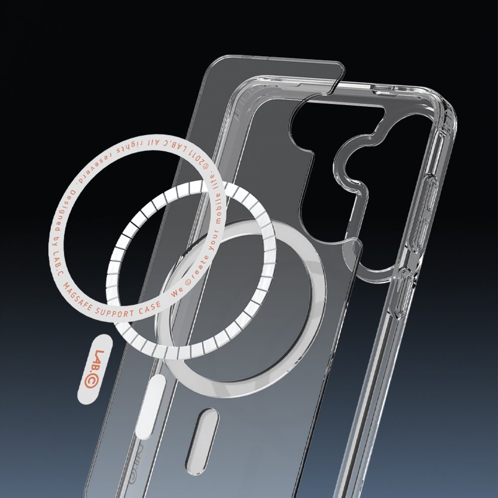 랩씨 맥세이프 마그넷 케이스 최강 2배 자력 변색 방지 클리어 투명, 갤럭시S25 울트라 상세 이미지 2