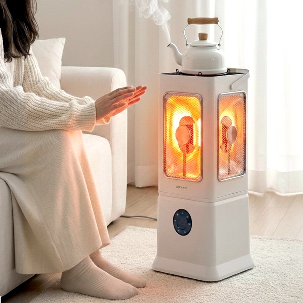 넥스코 오방난로 가정용 전기히터 사무실 하이라이트 전기난로 난방기 상세 이미지 1