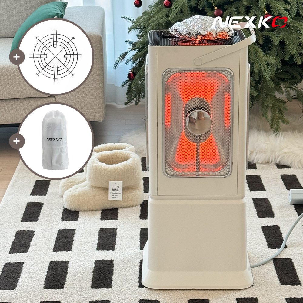 넥스코 오방난로 가정용 전기히터 사무실 하이라이트 전기난로 난방기 상세 이미지 2