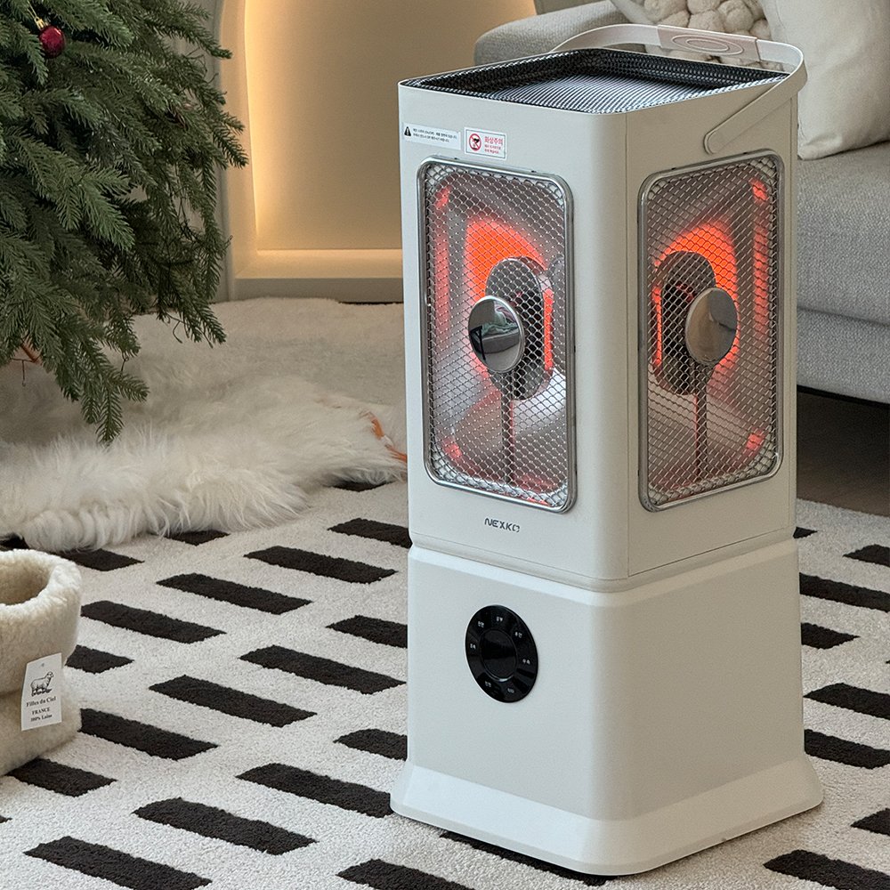 넥스코 오방난로 가정용 전기히터 사무실 하이라이트 전기난로 난방기 상세 이미지 2