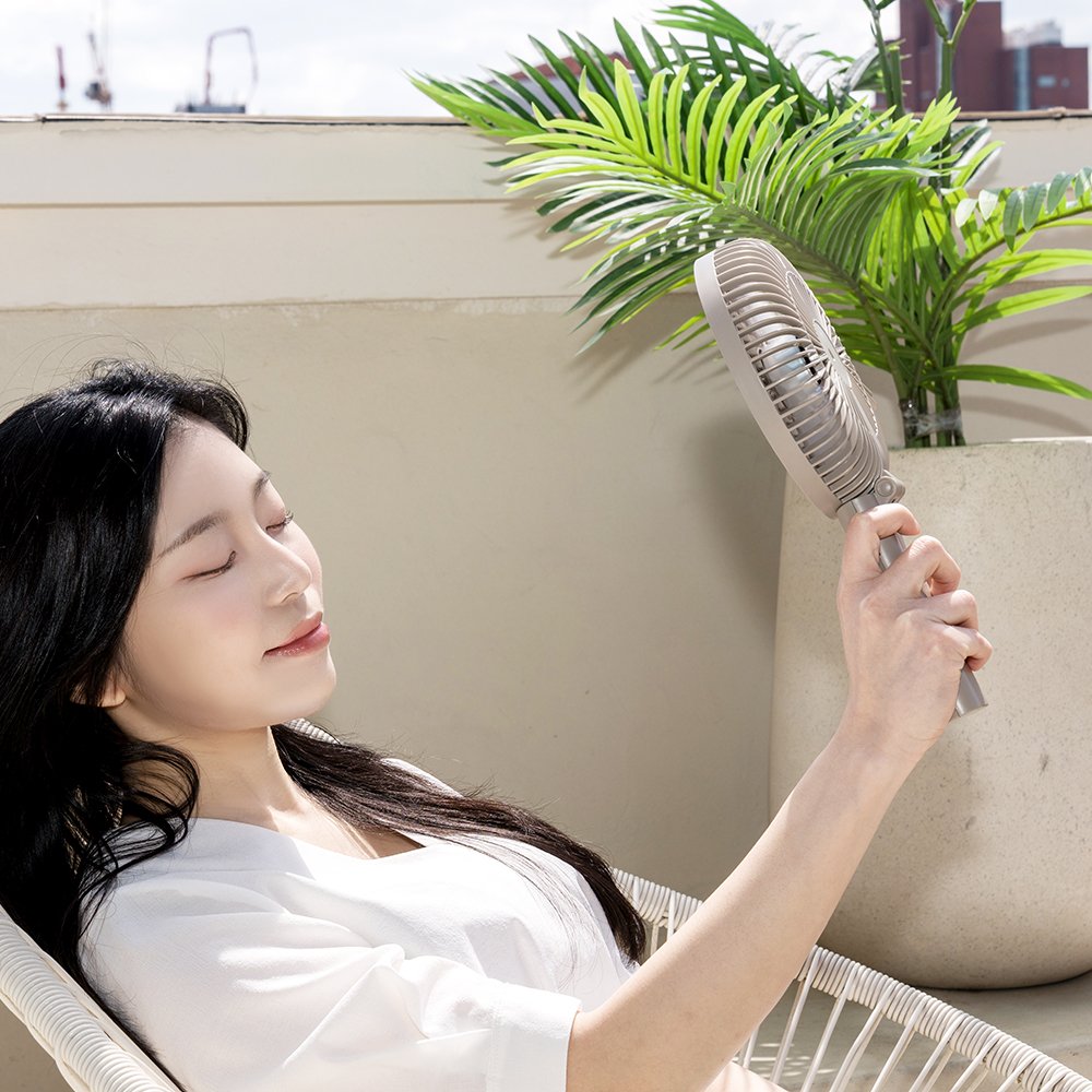 카프 BLDC 무선 휴대용 빅팬 16cm 손선풍기 KF-BigFan01 카키 상세 이미지 2