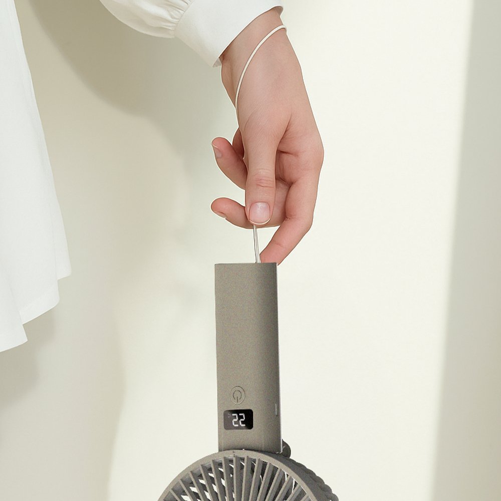 카프 BLDC 무선 휴대용 빅팬 16cm 손선풍기 KF-BigFan01 카키 상세 이미지 2