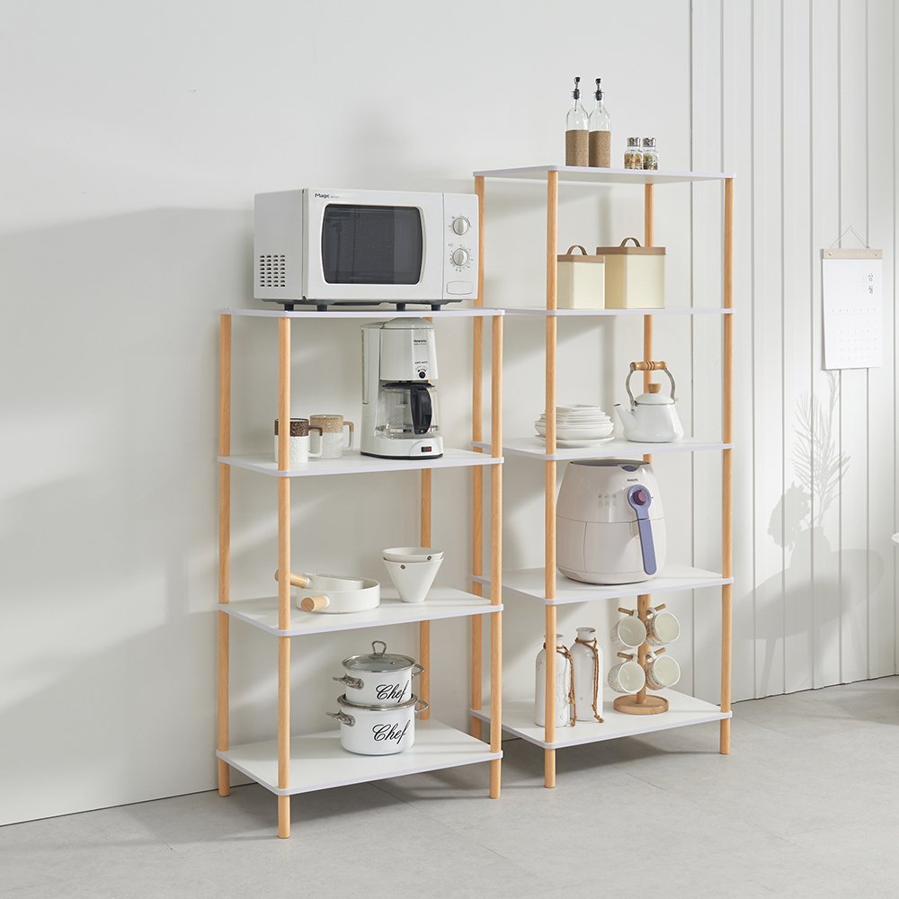 다용도 수납 선반 조립 선반장 모듈 4단 상세 이미지 1