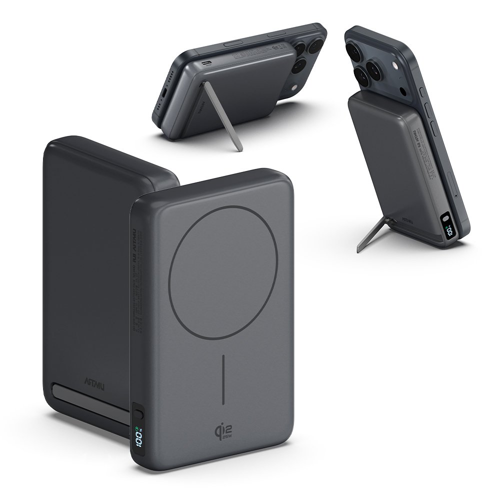 Qi2 25W 맥세이프 초고속 무선 보조배터리 QB610 10000mAh, 그레이 상세 이미지 1