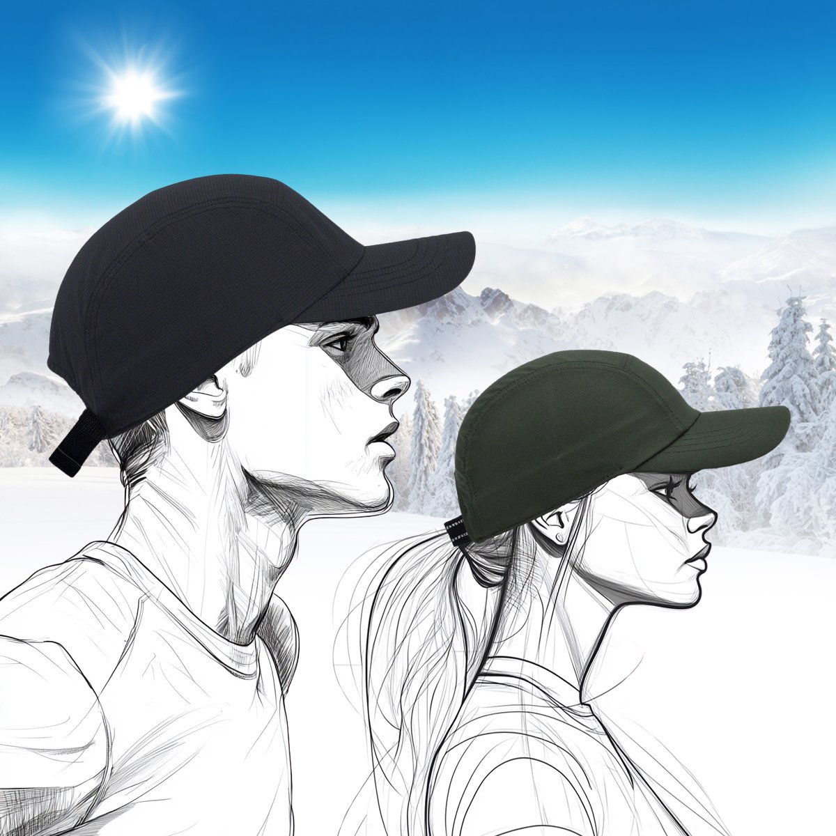 스마트런 무타공 방풍 초경량 러닝모자 초봄 런닝 국내제작 UV차단 빅사이즈 대두 캡 상세 이미지 1