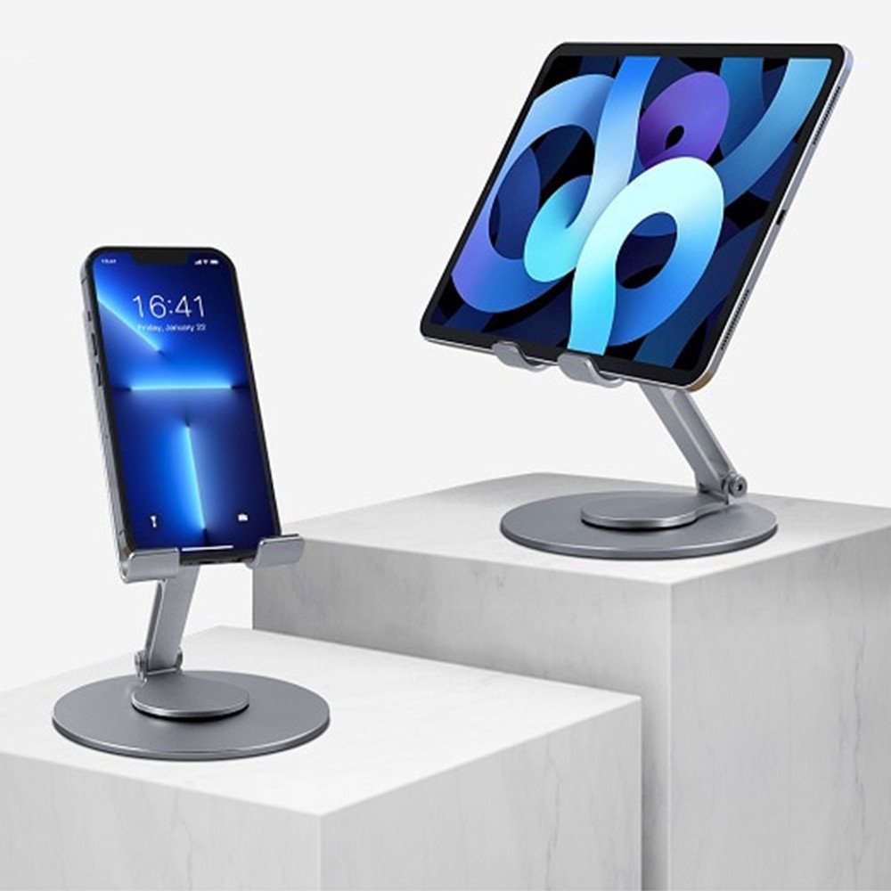 그리핑 알루미늄 회전 접이식 휴대용 핸드폰 태블릿 거치대 상세 이미지 1