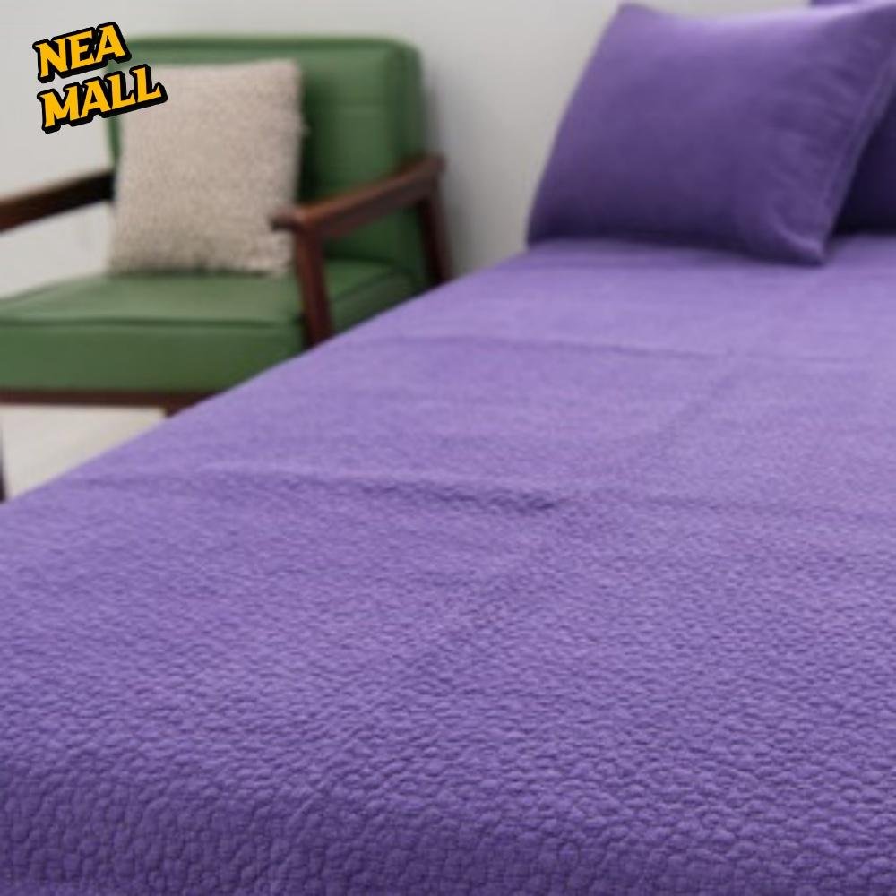 보라색 순면 여름이불 무지 순면 워싱 여름패드 상세 이미지 1