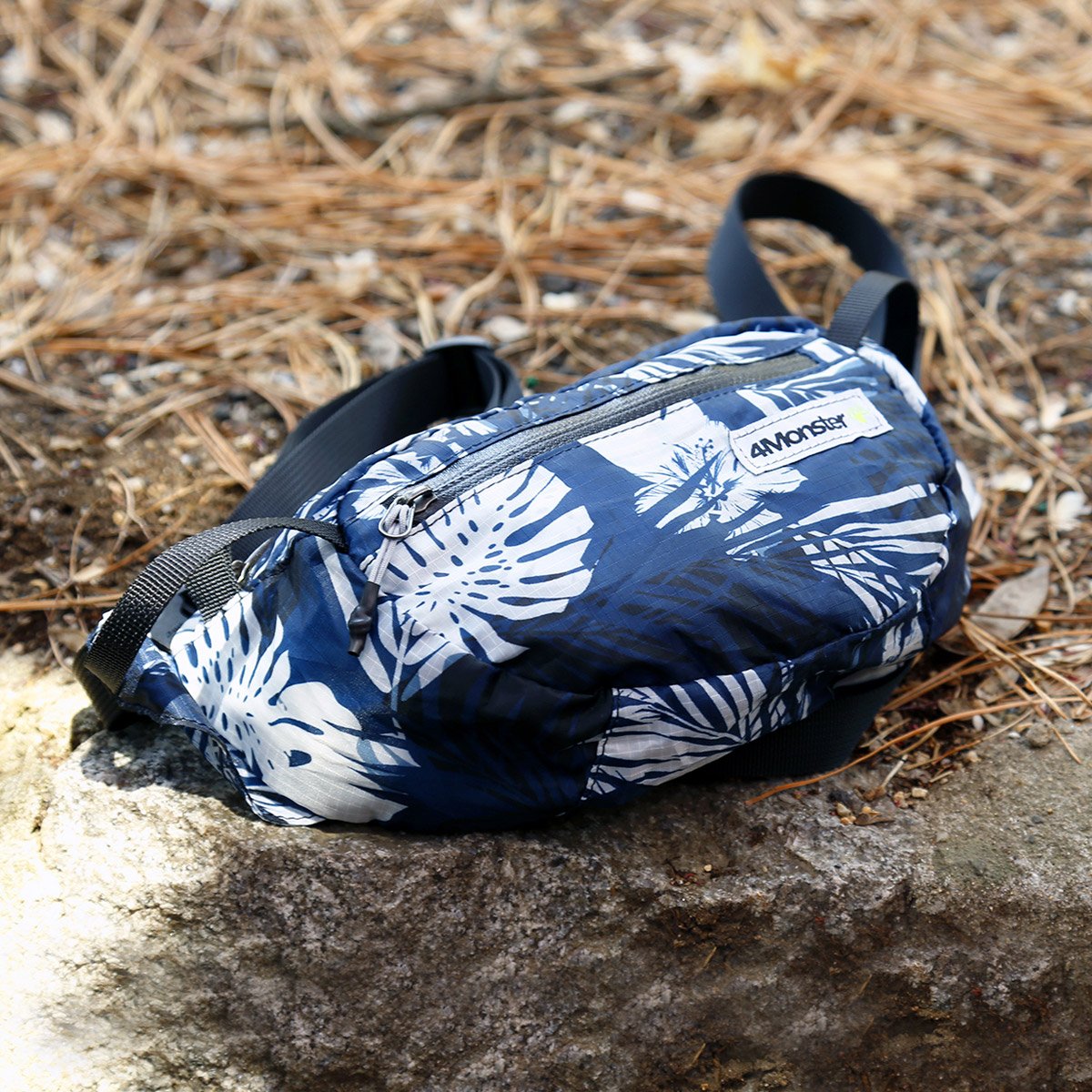 폴딩힙팩 2L 초경량 힙팩 힙색 하와이안블루 상세 이미지 2