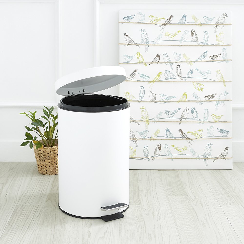 할메이드 가정용 화장실 무소음 인테리어 페달 휴지통 종량제 쓰레기통 12L 상세 이미지 1