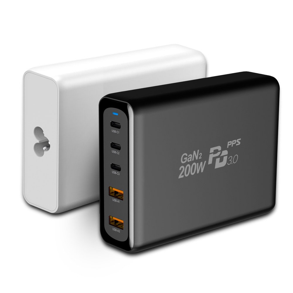 USB PD PPS C타입 GAN2 노트북 맥북 아이폰 200W 접지 멀티 초고속 충전기 상세 이미지 1